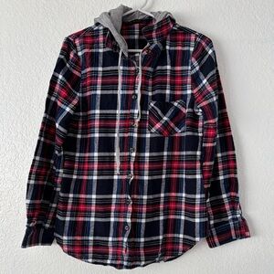 Socialite Hoodies for women Multicolor Plaid Shirt size M